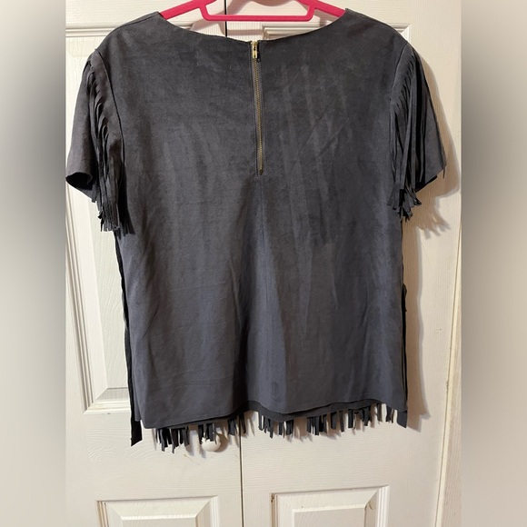 Miz Wear New York fringe shirt. NWT’s  Size L - Picture 2 of 7